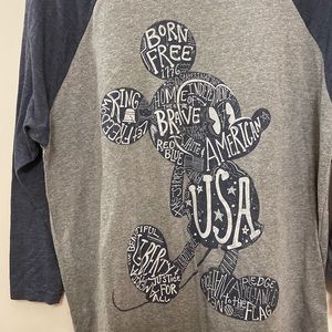 Large Mickey 3/4 Sleeve Tee